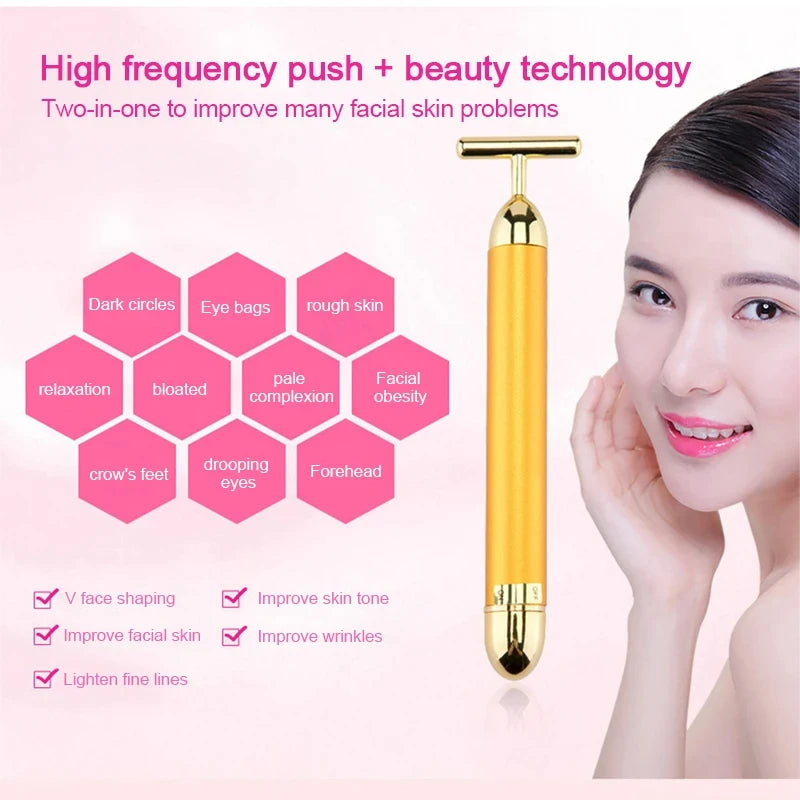 GildedPulse – 24K Vibrating Face Roller